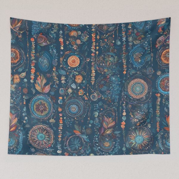 Item preview, Boho style flowers pattern designed and sold by NingningS.