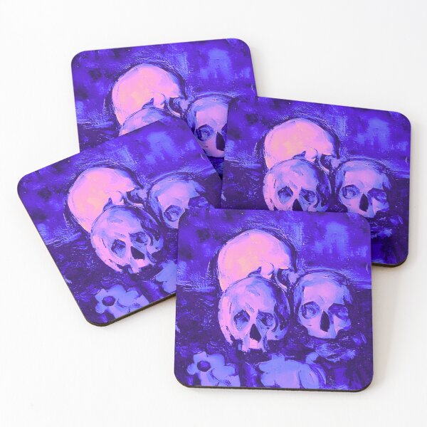 Item preview, Violet Visions - Spooky Cézanne Skulls designed and sold by Psycheek.