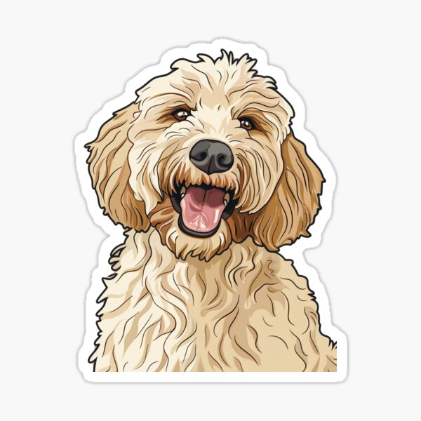 Item preview, Cute Golden Doodle Dog With Light Brown Fur designed and sold by Manda7707.