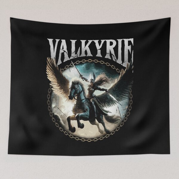Item preview, Valkyrie in Flight - High-Quality Norse Mythology Wall Art Print designed and sold by Snoobdesignbkk.