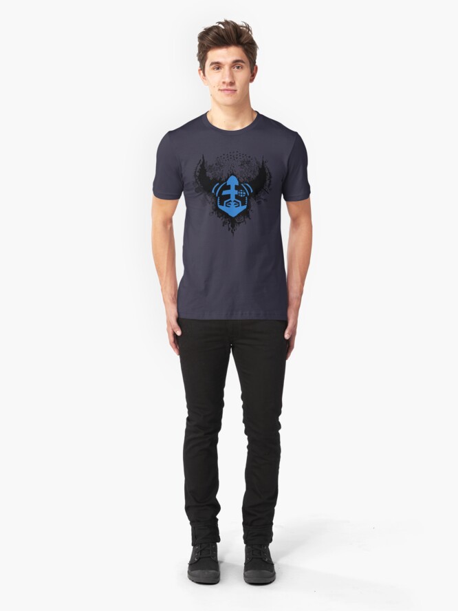 Alternate view of Megaran: Symphonies of the Knight- Black & Blue Slim Fit T-Shirt