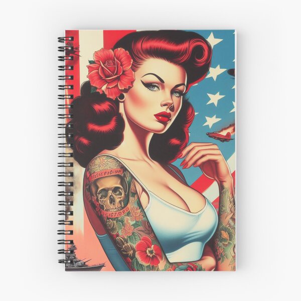 Item preview, Old School Tattoo Pin-up designed and sold by PulpVintage.