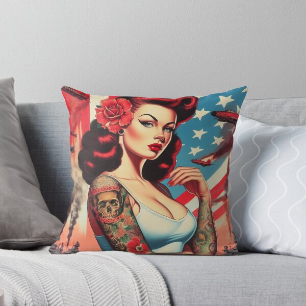 Item preview, Old School Tattoo Pin-up designed and sold by PulpVintage.