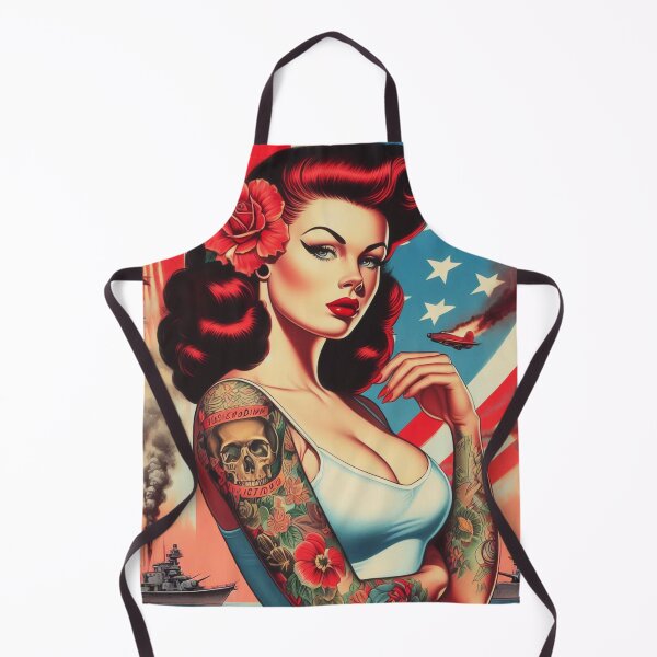 Item preview, Old School Tattoo Pin-up designed and sold by PulpVintage.