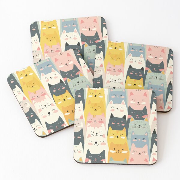 Item preview, Cute cats simple illustrated pattern designed and sold by Inktown.