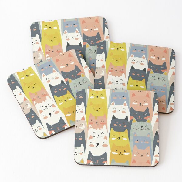 Item preview, Cute cats simple illustrated pattern designed and sold by Inktown.