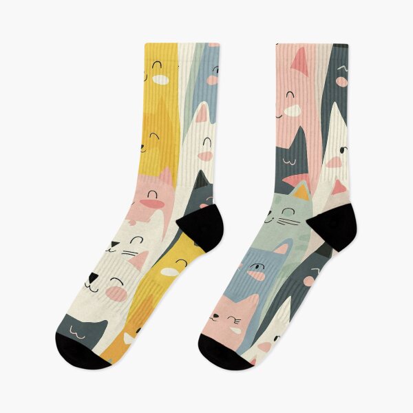 Item preview, Cute cats simple illustrated pattern designed and sold by Inktown.