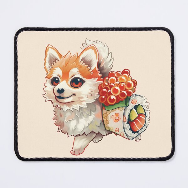 Artikelvorschau, Husky Akita Japan Japanisch orange weiß Hund Sushi süßes Essen entworfen und verkauft von TankandDPS.