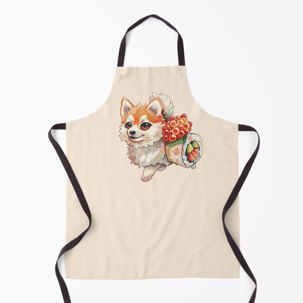 Artikelvorschau, Husky Akita Japan Japanisch orange weiß Hund Sushi süßes Essen entworfen und verkauft von TankandDPS.