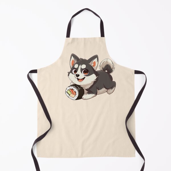 Artikelvorschau, Husky Japan japanischer Hund Welpe Sushi Rolle süßes Essen entworfen und verkauft von TankandDPS.