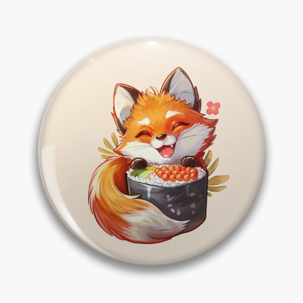 Artikelvorschau, Red Fox Japan japanischer Hund Welpe Sushi-Rolle süßes Essen entworfen und verkauft von TankandDPS.