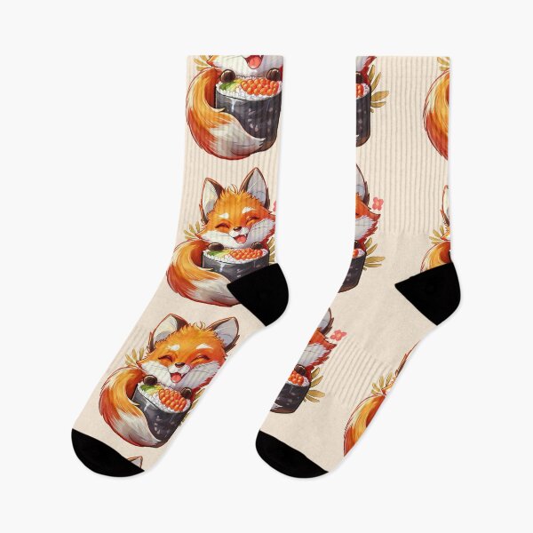 Item preview, Red Fox Japan Japanese dog puppy sushi roll cute food designed and sold by TankandDPS.