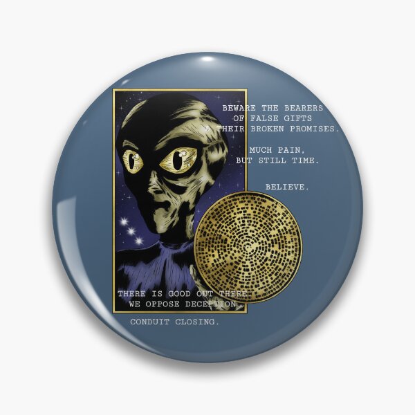 Item preview, 2002 Binary Disc Alien Crop Circle - With Text designed and sold by DogFoodFactory.