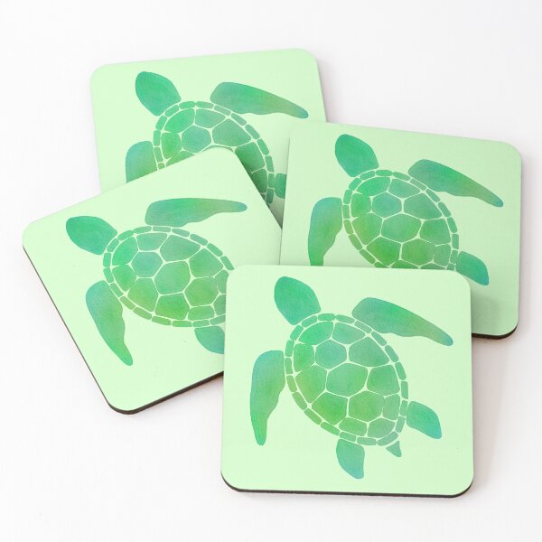 Item preview, Green Watercolor Turtle designed and sold by art-by-soma.
