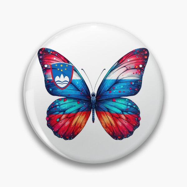 Item preview, Slovenija - Butterfly Slovenija Flag designed and sold by JessArty ⭐⭐⭐⭐⭐.