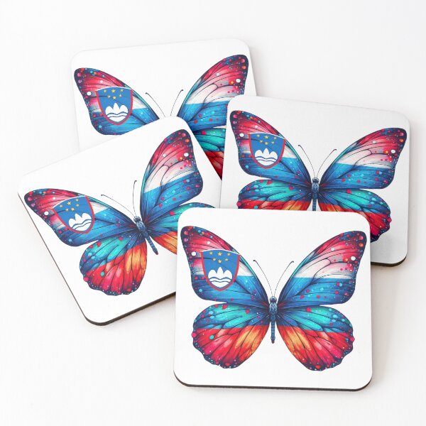 Item preview, Slovenija - Butterfly Slovenija Flag designed and sold by JessArty ⭐⭐⭐⭐⭐.