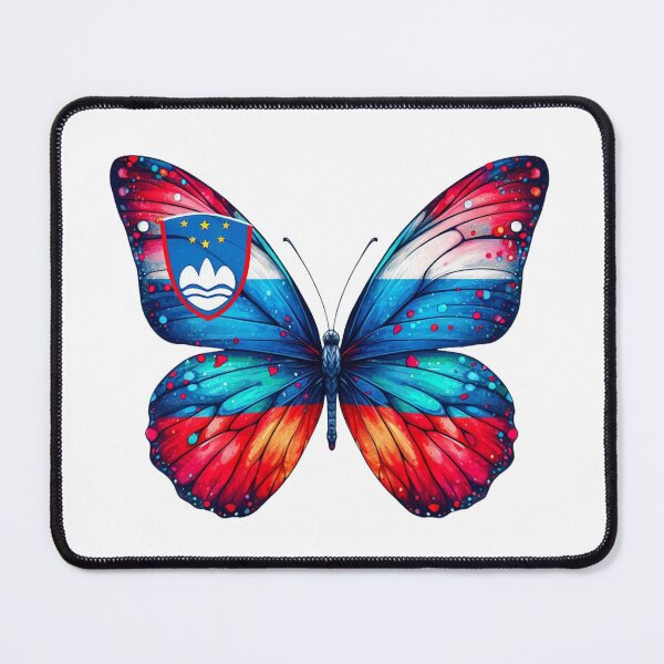 Item preview, Slovenija - Butterfly Slovenija Flag designed and sold by JessArty ⭐⭐⭐⭐⭐.