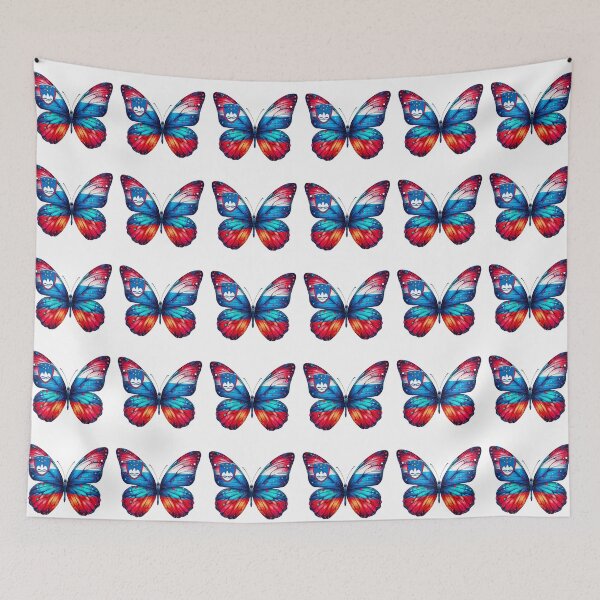 Item preview, Slovenija - Butterfly Slovenija Flag designed and sold by JessArty ⭐⭐⭐⭐⭐.