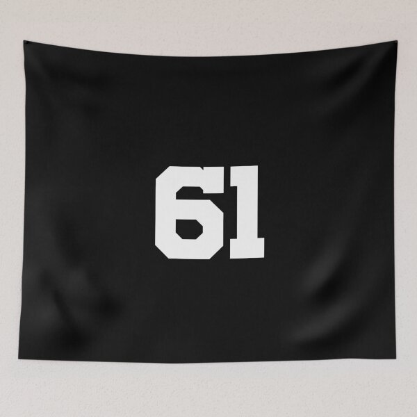 Item preview, 61, sixty-one, white, University designed and sold by Numbers-Art.