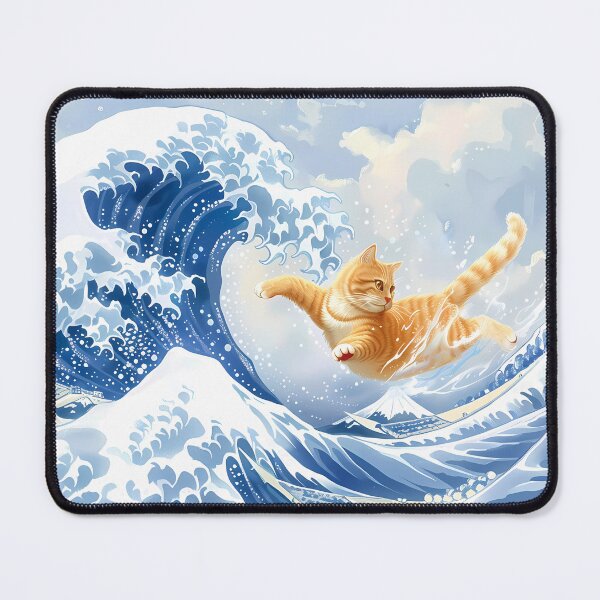 Item preview, Great wave and the cat designed and sold by sakurashorty.