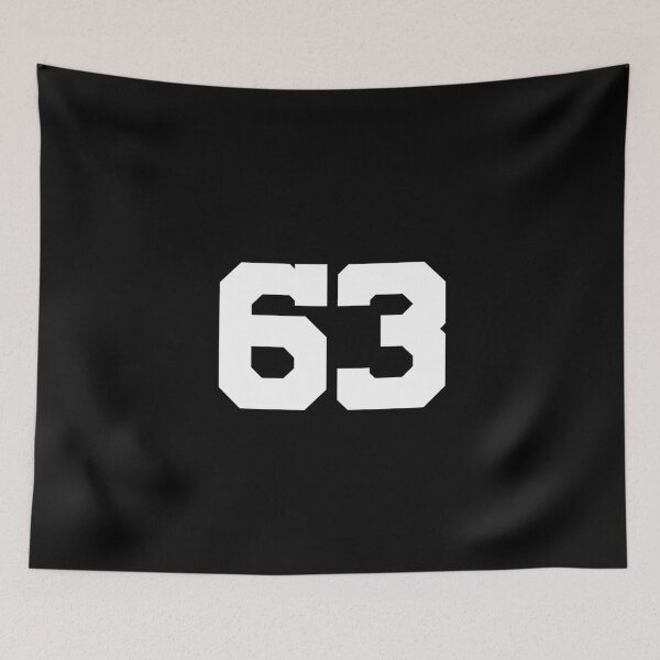 Item preview, 63, sixty-three, white, University designed and sold by Numbers-Art.