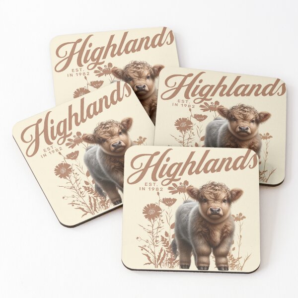 Item preview, Baby Highland Cow, Fuzzy Cows, Scotland Highland designed and sold by Mariana Piana.