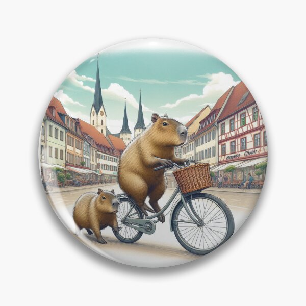 Item preview, Capybara's Bike Ride in Freiberg3 designed and sold by Capybara Art Lover.