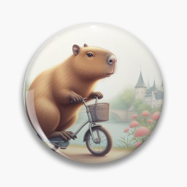 Item preview, Capybara's Bike Ride in Freiberg4 designed and sold by Capybara Art Lover.