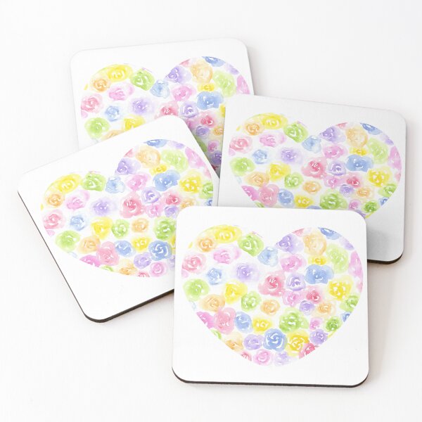 Item preview, Rainbow Flowers Heart designed and sold by Whylimecreates.