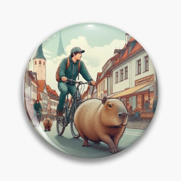 Item preview, Capybara's Bike Ride in Freiberg7 designed and sold by Capybara Art Lover.
