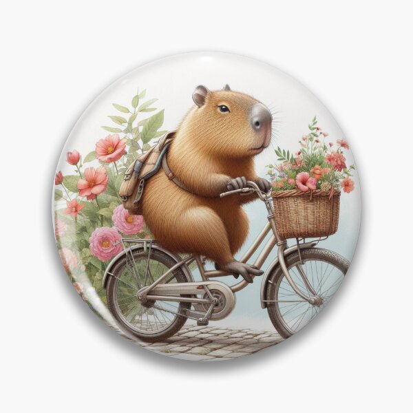 Item preview, Capybara's Bike Ride in Freiberg8 designed and sold by Capybara Art Lover.
