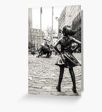 Fearless Girl & Bull NYC Greeting Card