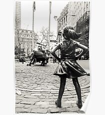 Fearless Girl & Bull NYC Poster