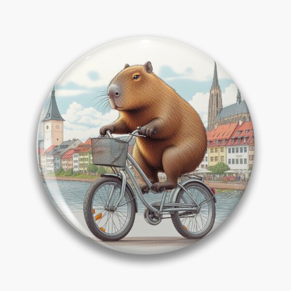 Item preview, Capybara's Bike Ride in Freiberg10 designed and sold by Capybara Art Lover.