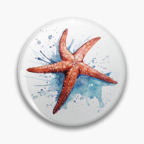 Item preview, Starfish Sketch With Ink Splash Effect designed and sold by Amberjays.