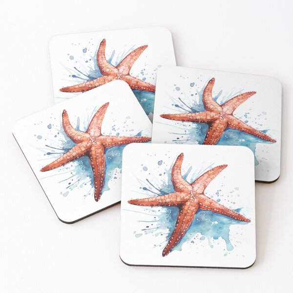 Item preview, Starfish Sketch With Ink Splash Effect designed and sold by Amberjays.
