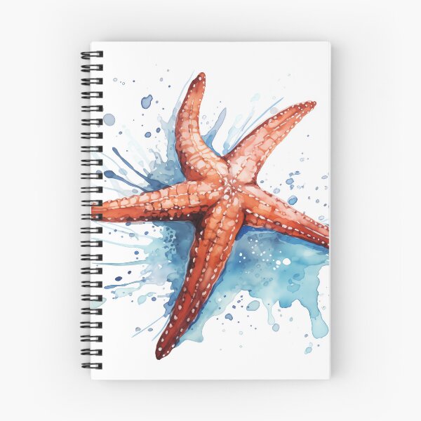 Item preview, Starfish Sketch With Ink Splash Effect designed and sold by Amberjays.