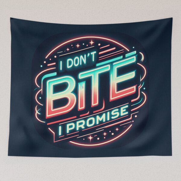 Item preview, I Don't Bite, typography, retro designed and sold by maxmaj.