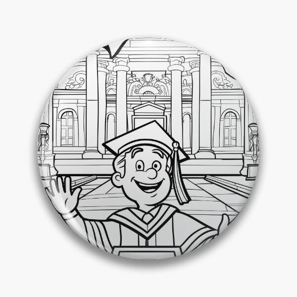Item preview, University graduation ceremony Cartoon style llustration Marina Daniluka designed and sold by MariDaniArt.