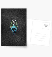 Skyrim Logo - Forest Scene Embossed in Granite Postcards