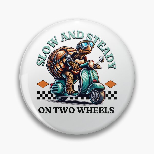 Item preview, Funny Tortoise Quote - Slow And Steady On Two Wheels designed and sold by TheAnimalZ00.