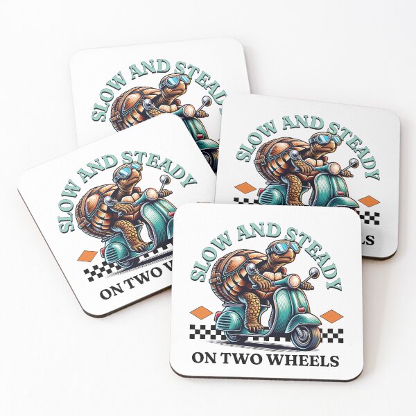 Item preview, Funny Tortoise Quote - Slow And Steady On Two Wheels designed and sold by TheAnimalZ00.