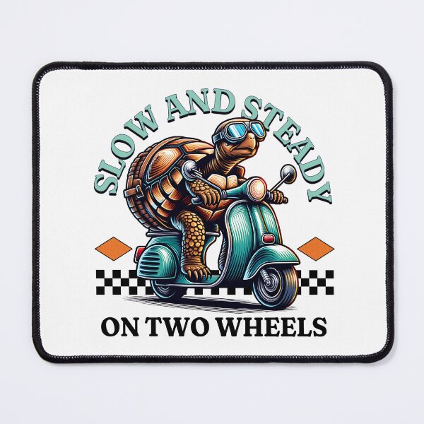 Item preview, Funny Tortoise Quote - Slow And Steady On Two Wheels designed and sold by TheAnimalZ00.