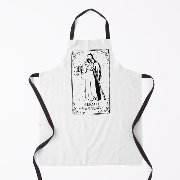 Item preview, Vintage Black and White The Hermit Tarot Card designed and sold by darkskydelights.