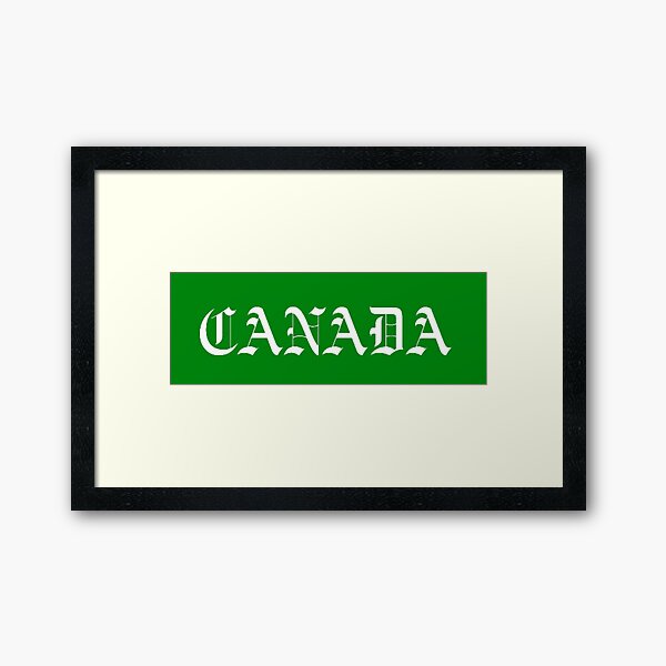 Aperçu de l'œuvre CANADA en police blanche créée et vendue par artfu.
