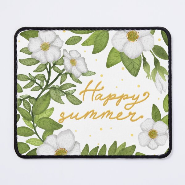 Item preview, Happy summer white flowers designed and sold by pinkyfish1010.