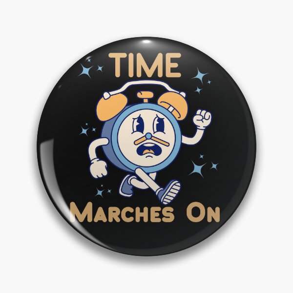 Item preview, Retro Time Marches On Alarm Clock designed and sold by AlienOccupation.