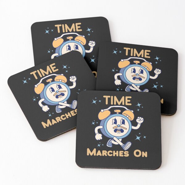 Item preview, Retro Time Marches On Alarm Clock designed and sold by AlienOccupation.