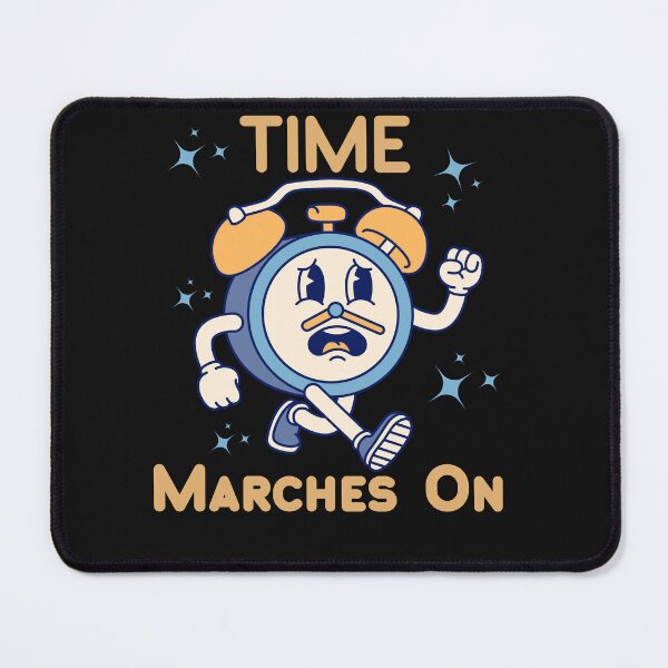 Item preview, Retro Time Marches On Alarm Clock designed and sold by AlienOccupation.