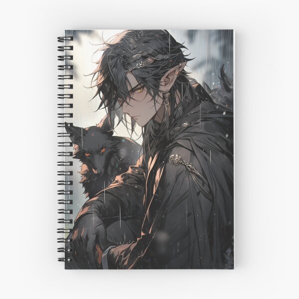 Item preview, Goth Elf Prince And His Wolf  designed and sold by Purrfectanime.
